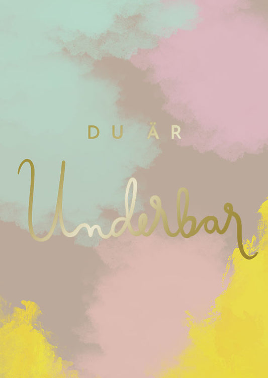 Postcard Putinki Letters - Du är underbar