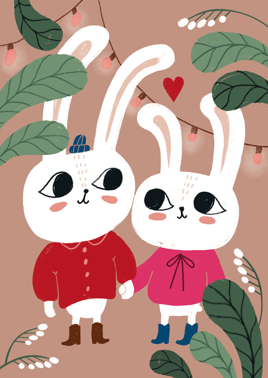 Postikortti Mira Mallius - Kaksi pupua