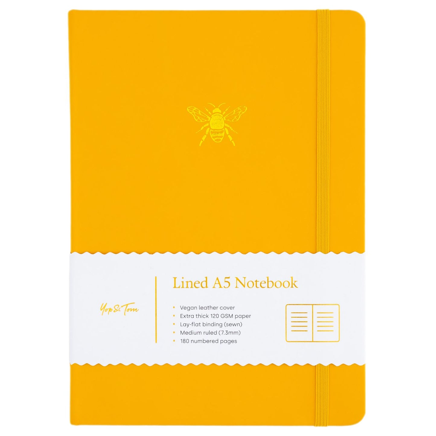 Notebook A5 Yop & Tom, Bee - Sunshine Yellow