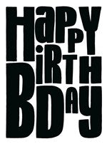 2-osainen kortti The Art File - Tiny but Mighty, Happy Birthday