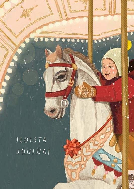 2-part Christmas card Johanna Ilander - Carousel