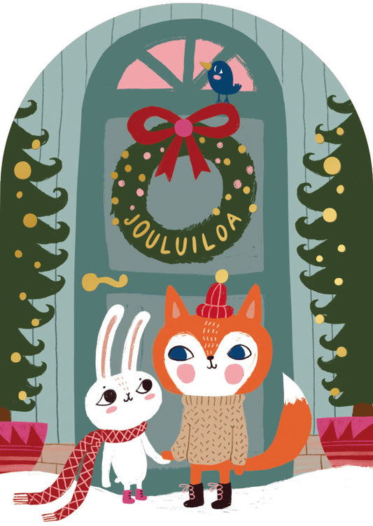 2-part Christmas card Mira Mallius - Christmas Door, Christmas Joy