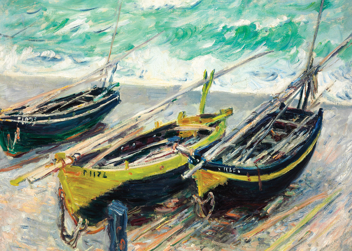 Puzzle Interdruk - Claude Monet, Three Fishing Boats