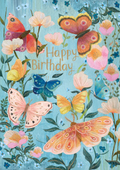 2-part card Roger la Borde - Butterfly Ball, Happy birthday