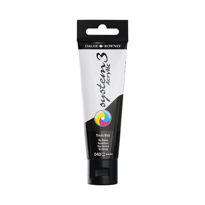 DR System 3 acrylic 59ml 040 Process Black, akryyliväri