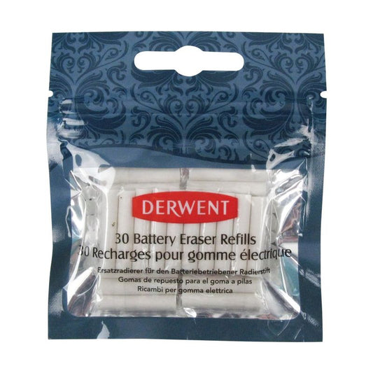 Battery-operated eraser refills 30 pcs Derwent