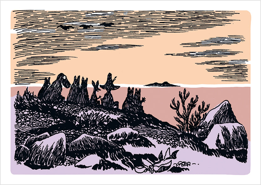 Postcard Moomin - Sunset