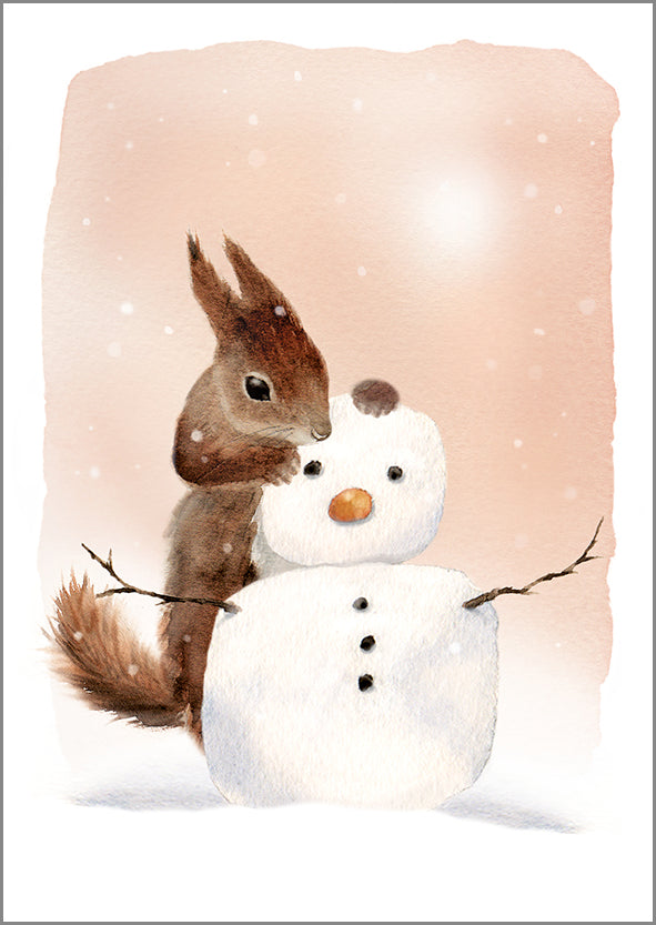 Christmas card Henna Adel - Squirrel and Snowman