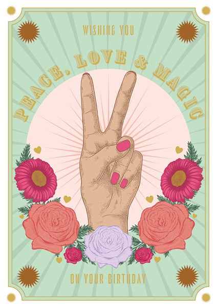2-part card Soulmates - Peace, Love & Magic