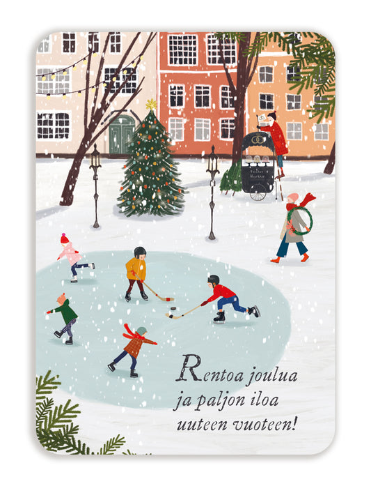 Joulukortti Johanna Ilander - Luistelu