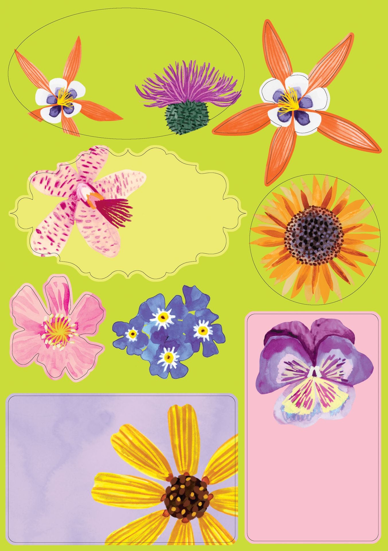 Letter writing set Roger la Borde - Floral Supernova