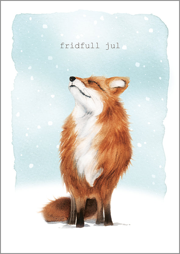 Christmas card Henna Adel - "Fridfull jul! fox