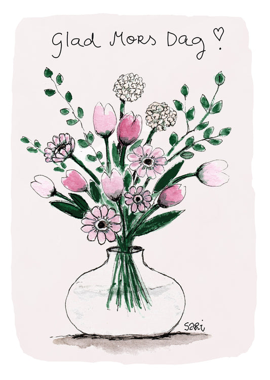 2-part card Sari's Artwork - Flowers, Happy Mother's Day!