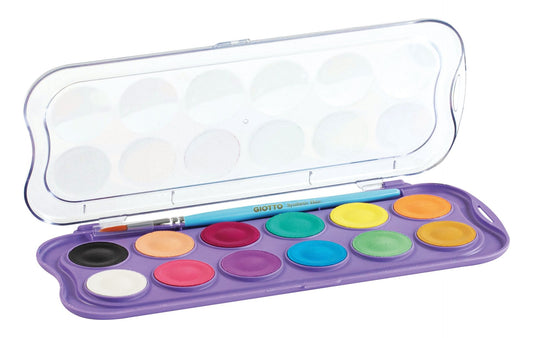 Giotto Candy Acquerelli -vesivärit - 12 värin lajitelma