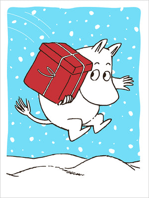 2-osainen kortti kohopaino Muumi - Muumipeikko ja lahja