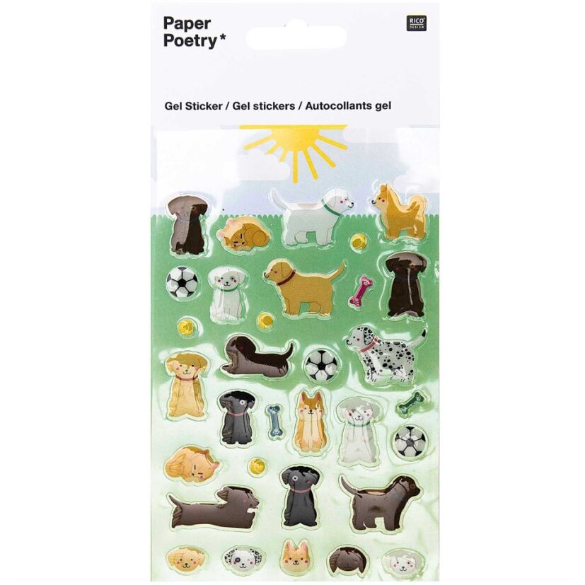 Sticker set Paper Poetry - Gel Stickers Dogs