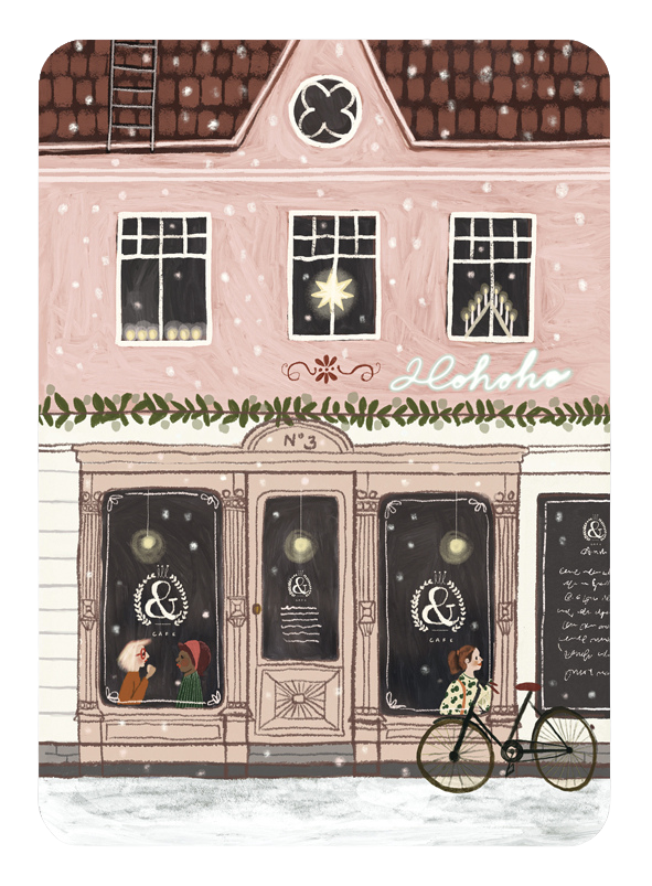 Christmas card Johanna Ilander - Christmas Cafe