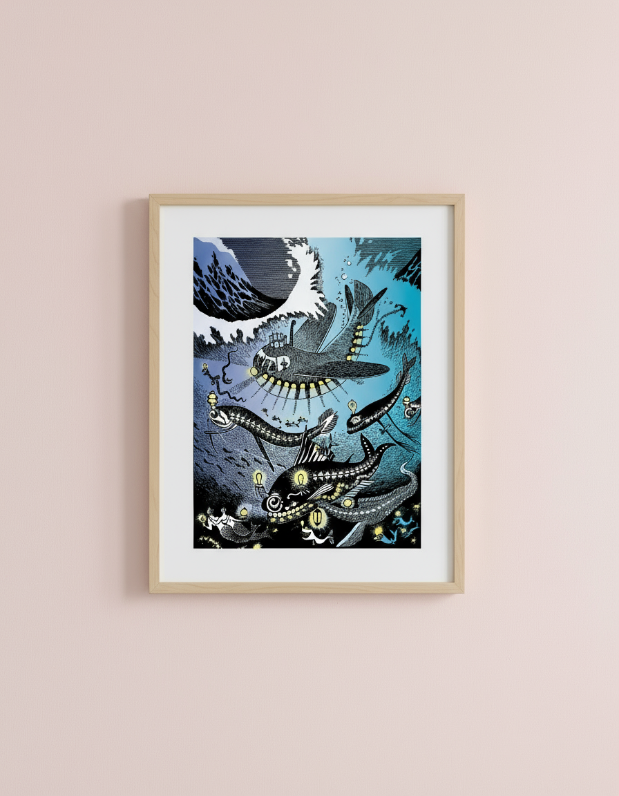 Juliste Muumi 24x30 - Amfibi