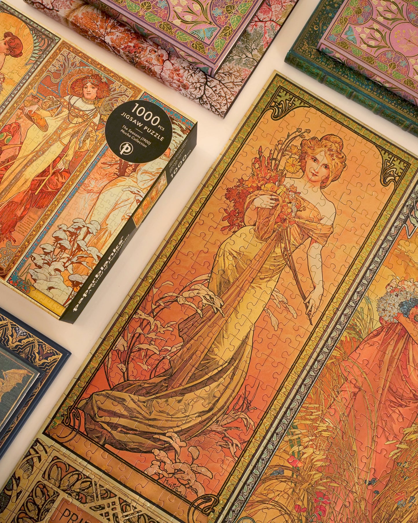 Palapeli 1000 palaa Paperblanks - Mucha The Seasons