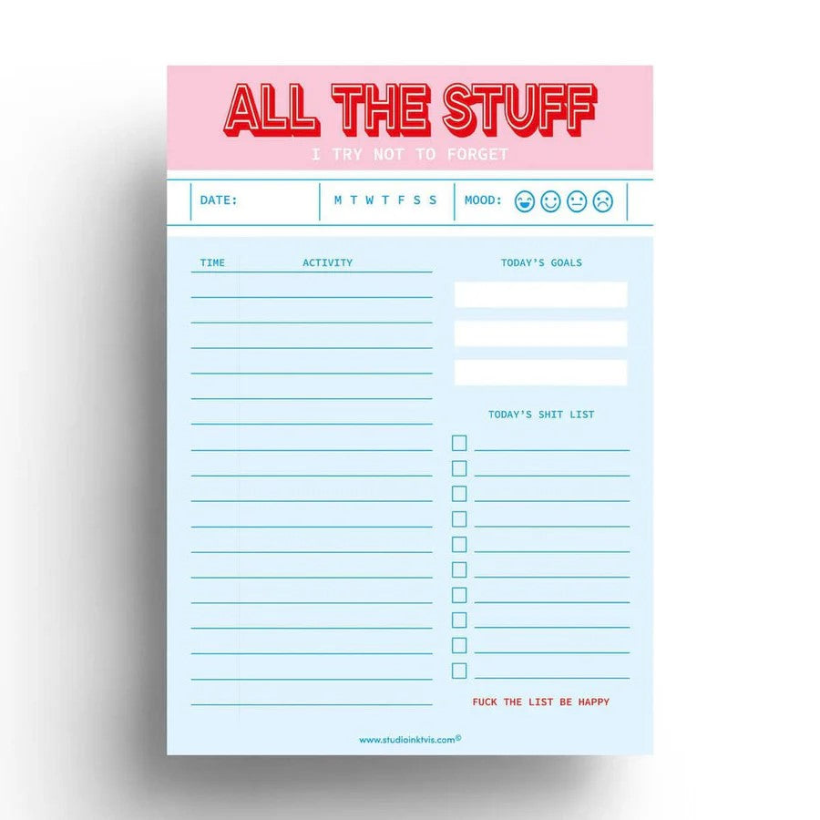 Notepad A5 Studio Inktvis - All the stuff I try not to forget