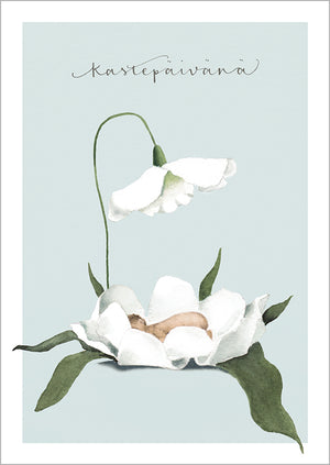 2-osainen kortti Henna Adel - Kastepäivänä, sininen