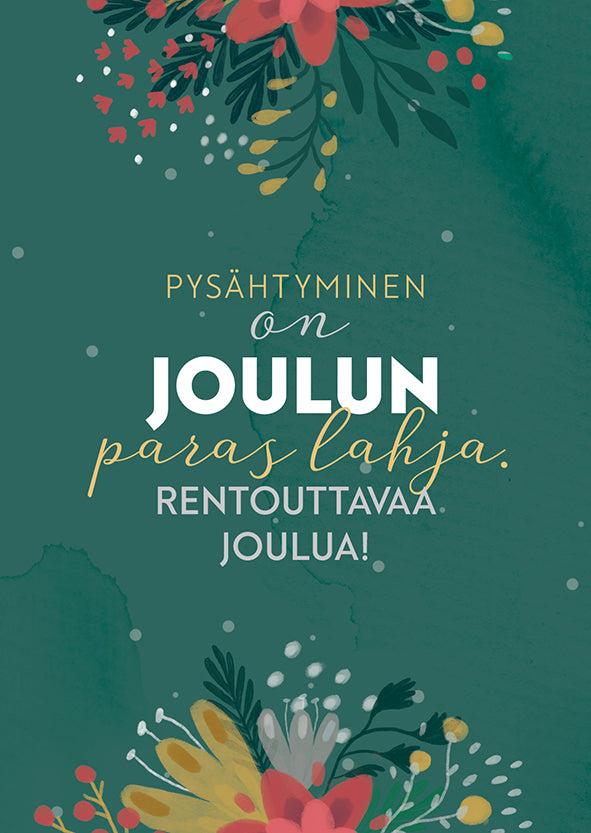 Christmas card from Hidasta Elämää - The best gift for Christmas