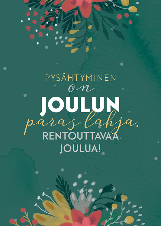 Joulukortti Hidasta Elämää - Joulun paras lahja