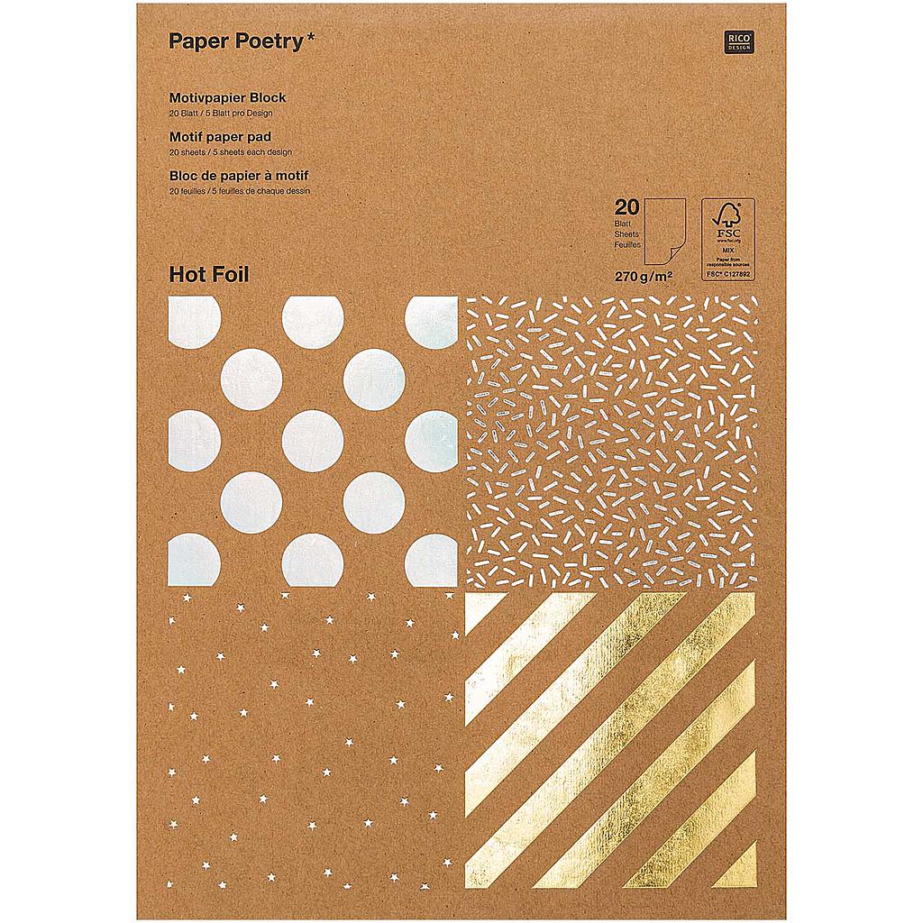 Askartelupaperit Paper Poetry - Kraft Stripe