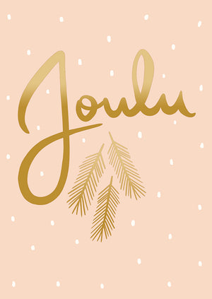 Joulukortti Putinki Letters - Joulu, roosa