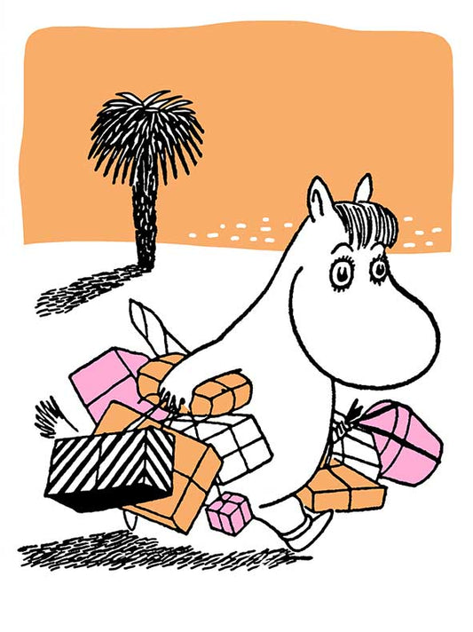 2-part card embossed Moomin - Gift packages