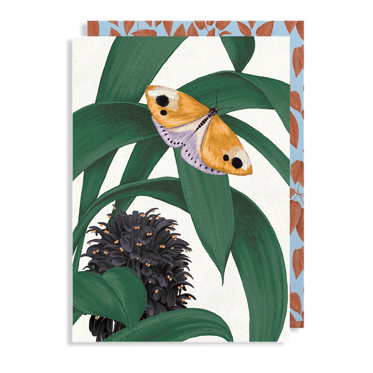 2-osainen kortti Lagom - Yellow butterfly