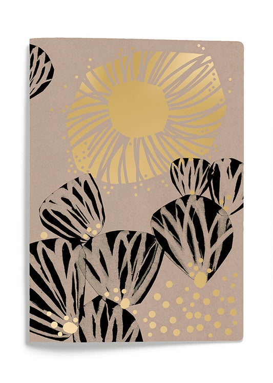 Kraft-vihko A5 Putinki Design - Kukat ja aurinko