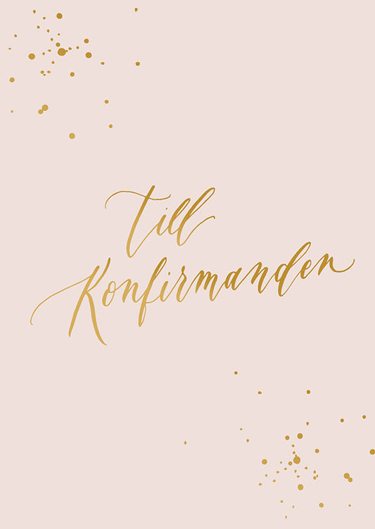 2-part card Kalligrafiastudio - Till Konfirmanden