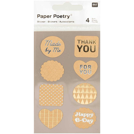 Tarrasetti Paper Poetry - Labels Metallic