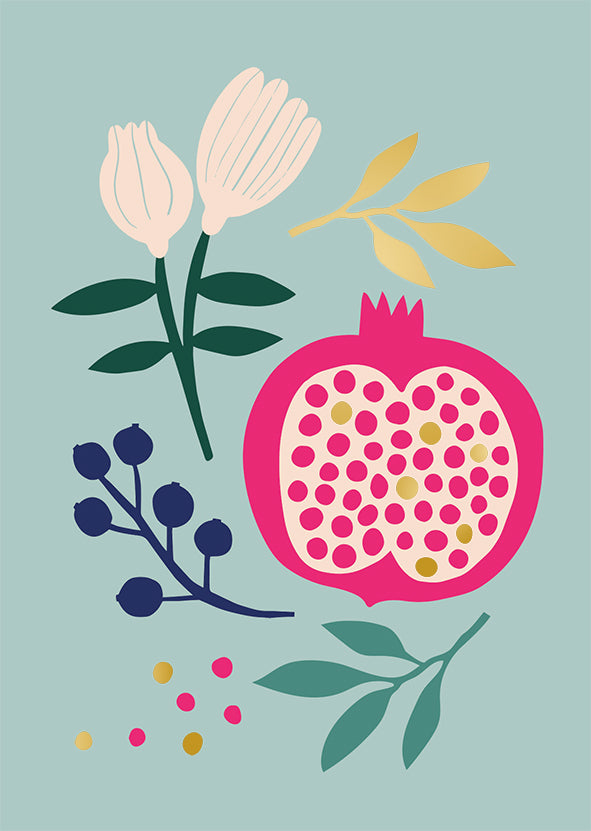2-part card Mira Mallius - Pomegranate arrangement