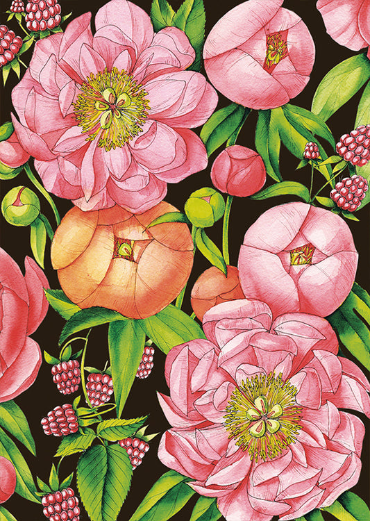 Postikortti Natali Kit - Pinkit kukat