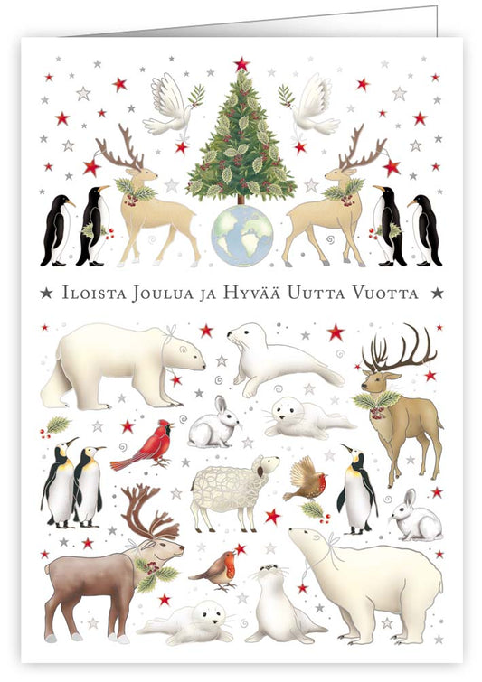 2-osainen joulukortti Quire - Eläimet