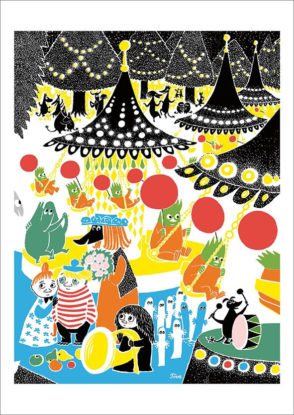 Postcard Moomin - Carnival