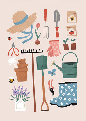 Postikortti Kaisu Sandberg - Puutarha