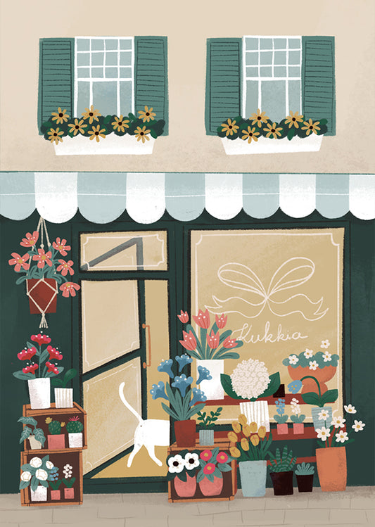 2-part card Kaisu Sandberg - Flower shop