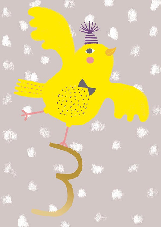 Postcard Mira Mallius-3 years old anniversary card