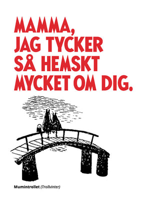 2-part card letterpress Moomin - Mom and Moomintroll