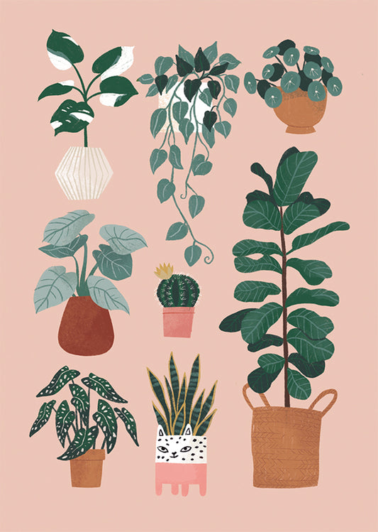 Postcard Kaisu Sandberg - Green plants