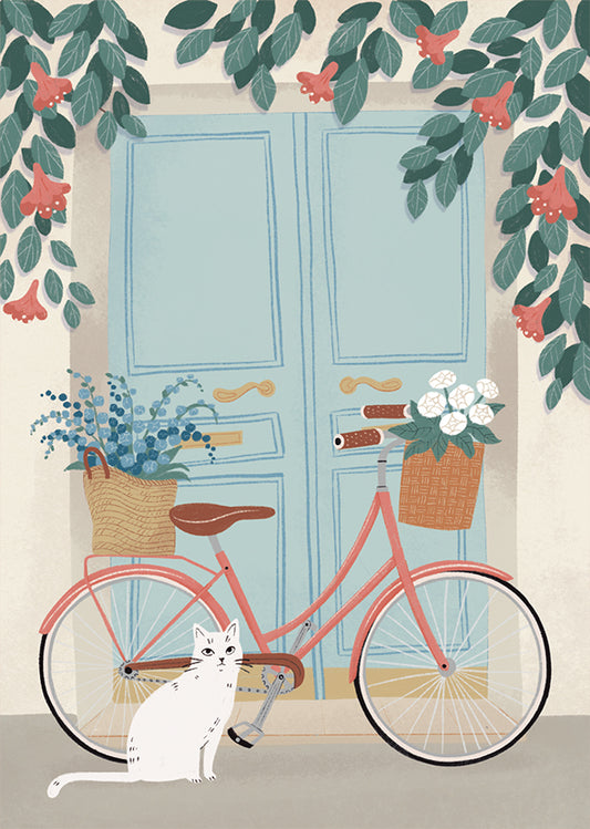Postcard Kaisu Sandberg - Bicycle