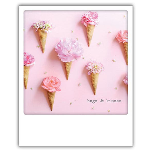 Postcard Pickmotion - Hugs and kisses, ice cream