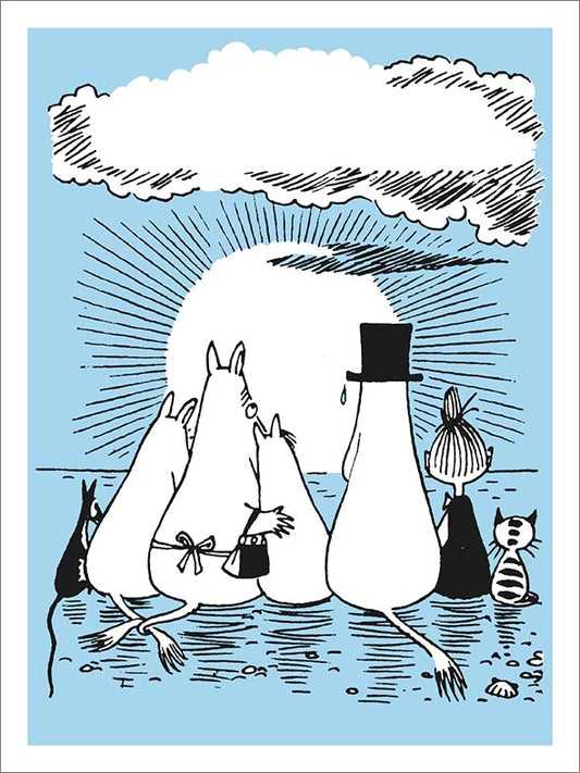 2-part card letterpress Moomin - Moomin family