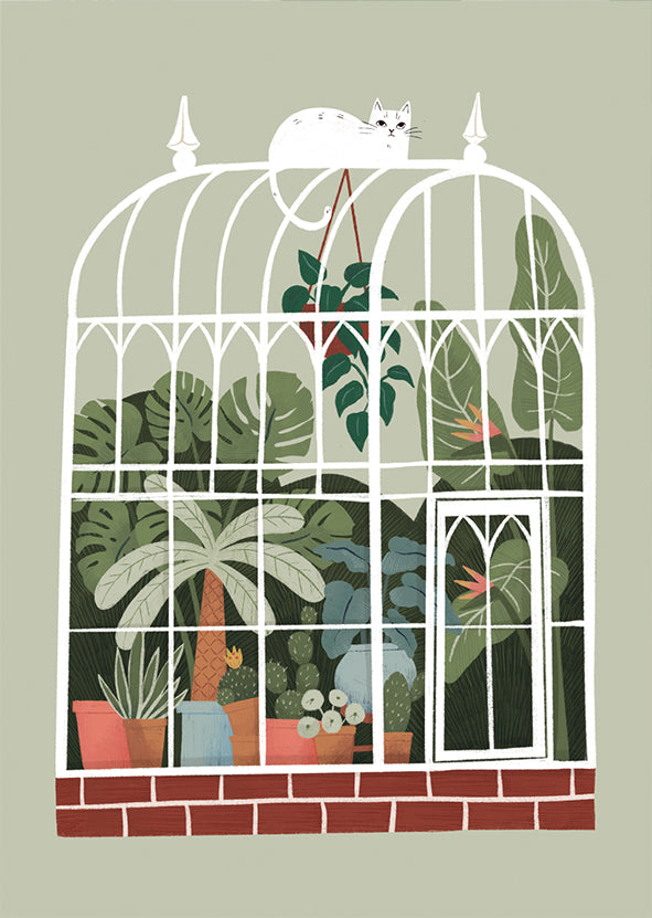 Postcard Kaisu Sandberg - Greenhouse