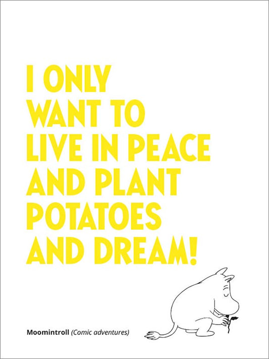 2-part letterpress card Moomin - Potatoes
