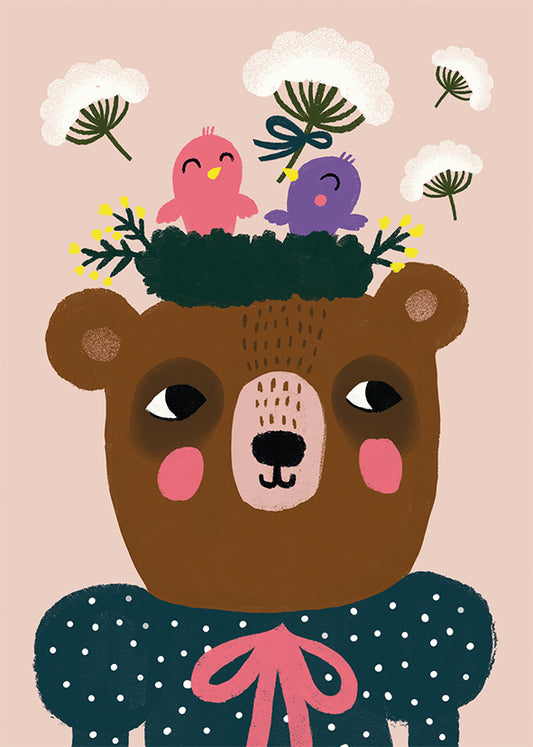 Postcard Mira Mallius - Nest on the head