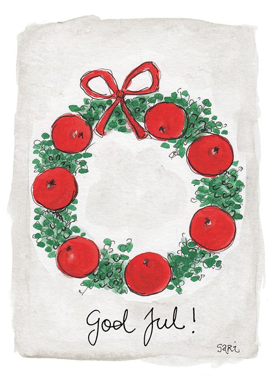 Christmas card Sari's Artwork - Kranssi, God publ